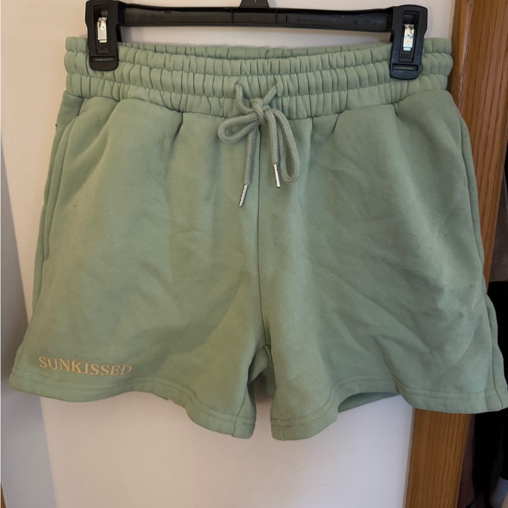 Green Sunkissed coconut sweat shorts.